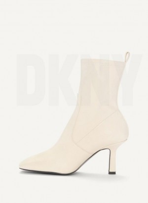 Beige DKNY Sock Shoes Boots | USA-D1124