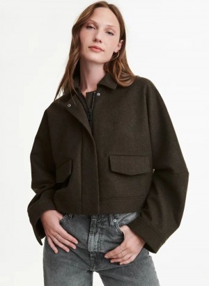Black DKNY 2 Pocket Women's Jackets | USA-D0485