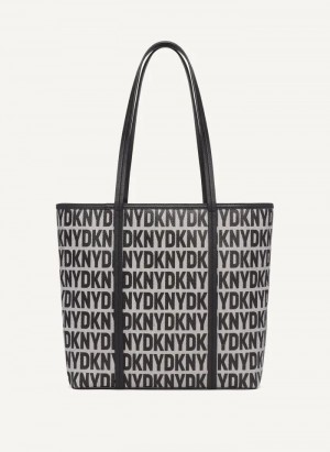 Black DKNY 7th Ave Medium Bags Tote Bags | USA-D1093