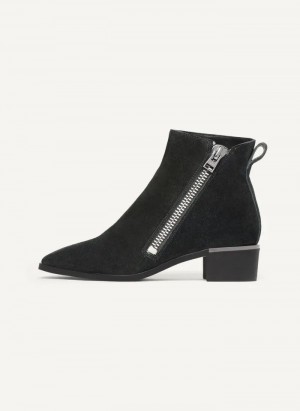Black DKNY Brenlyn - W/ Zipper Shoes Boots | USA-D0733