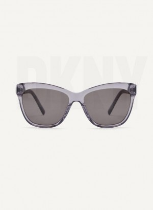 Black DKNY DKNY Pride Rectangle Women's Sunglasses | USA-D1782