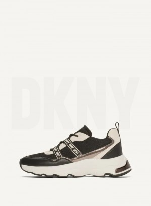 Black DKNY Justine Slip On Shoes Sneakers | USA-D1871