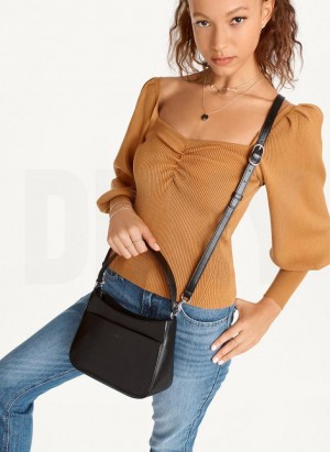 Black DKNY Medium Bags Shoulder Bags | USA-D1305