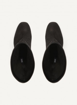 Black DKNY Mid Slouchy Shoes Boots | USA-D0643