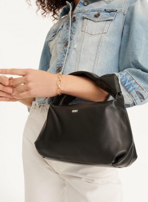 Black DKNY Mini Modernist Knot Bags Tote Bags | USA-D1288