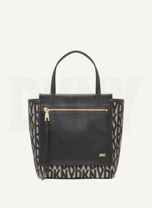 Black DKNY Pax North-South Bags Tote Bags | USA-D0515
