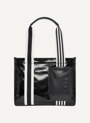 Black DKNY Prospect Coated Canvas Medium Bags Tote Bags | USA-D1965