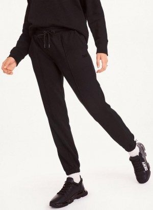 Black DKNY Raised Logo Women's Joggers | USA-D1939