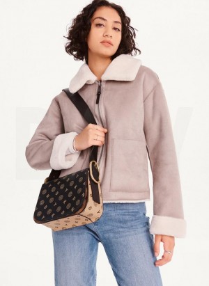 Black DKNY Saddle Bags Crossbody Bags | USA-D1178