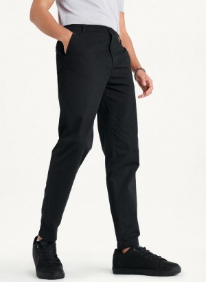 Black DKNY Slim Chino Men's Pants | USA-D1943