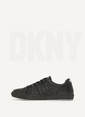 Black DKNY Street Side Men's Sneakers | USA-D1718