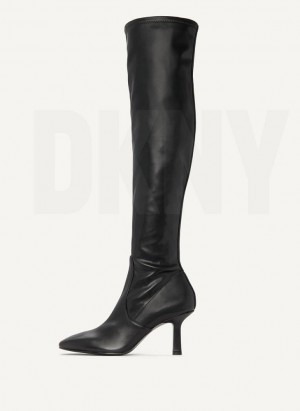Black DKNY Tall Stretch Shoes Boots | USA-D1429