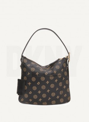 Black DKNY The Small Logo Optimist Bags Tote Bags | USA-D0313