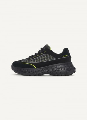 Black DKNY Trekking Men's Sneakers | USA-D1791