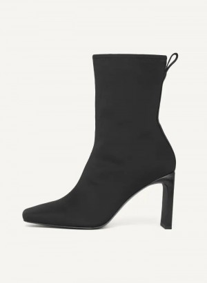 Black DKNY Wren - New Heel Shape (Neoprene) Shoes Boots | USA-D0734