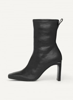 Black DKNY Wren - New Heel Shape Shoes Boots | USA-D1197