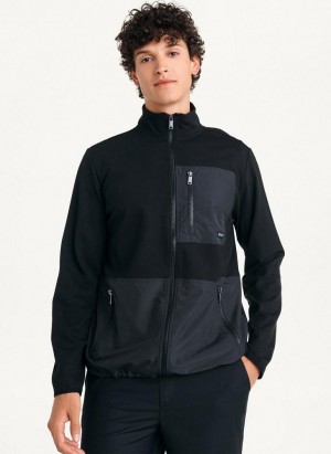 Black DKNY Yoga Men's Jackets | USA-D0812