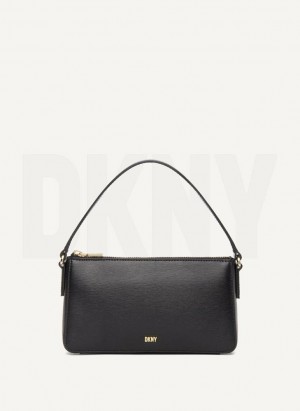Black / Gold DKNY Irina Demi Bags Wallets | USA-D1888