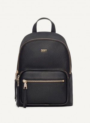 Black / Gold DKNY Maxine Bags Backpacks | USA-D1321