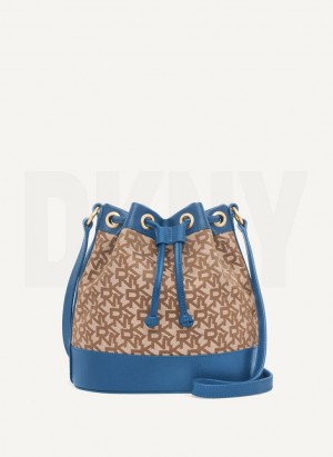 Blue DKNY Bucket Bags Crossbody Bags | USA-D0557