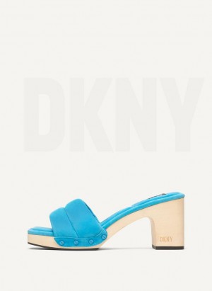 Blue DKNY Kaia Shoes Heels | USA-D0573