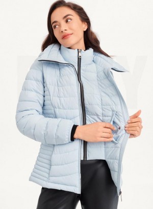Blue DKNY Packable Women's Coats | USA-D1141