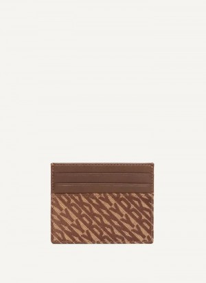 Brown DKNY Allover Logo Case Men's Wallets | USA-D0182