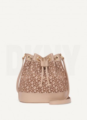 Brown DKNY Bucket Bags Crossbody Bags | USA-D1678