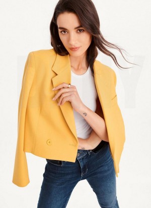 Brown DKNY Cropped Women's Blazers | USA-D1924