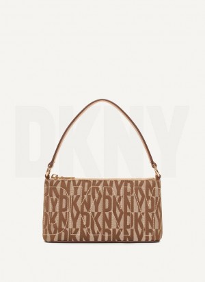 Brown DKNY Elsa Demi Bags Crossbody Bags | USA-D1988
