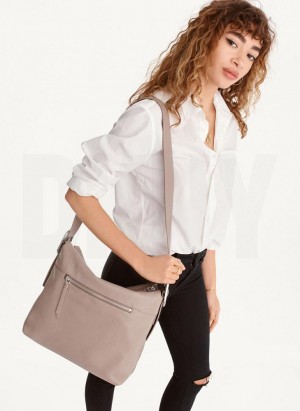 Brown DKNY Large Buckle Bags Crossbody Bags | USA-D1618