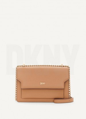 Brown DKNY Millie Bags Shoulder Bags | USA-D1049
