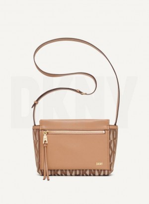 Brown DKNY Pax Bags Crossbody Bags | USA-D1319
