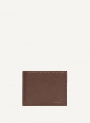 Brown DKNY Side Fold Men's Wallets | USA-D0443