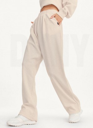 Brown DKNY Tech Slub Relaxed With Pockets Women's Pants | USA-D0751