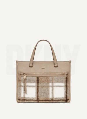 Brown DKNY ZOIE MD Bags Tote Bags | USA-D1938