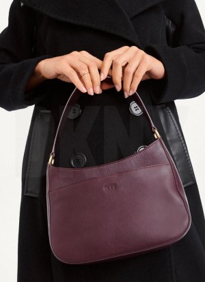 Burgundy DKNY Medium Bags Shoulder Bags | USA-D1697