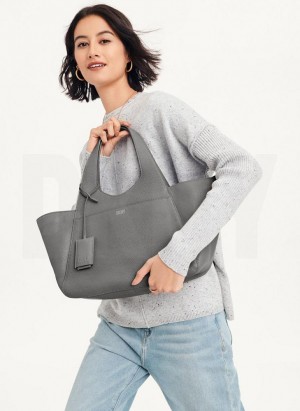 Dark Grey DKNY The Medium Effortless Bags Tote Bags | USA-D0258