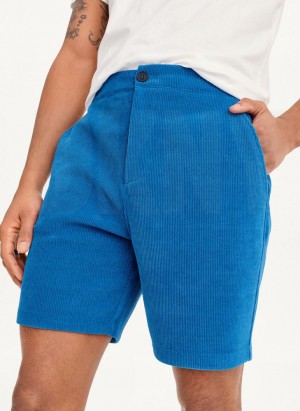 Deep Blue DKNY Knit Cord Pull On Men's Shorts | USA-D1010