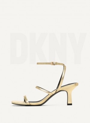 Gold DKNY Christy Shoes Heels | USA-D0126