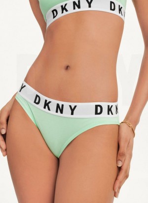 Green DKNY Cozy Boyfriend Bikini Women's Panties | USA-D1707