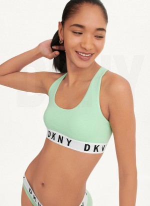 Green DKNY Cozy Boyfriend Racerback Women's Bras | USA-D1481