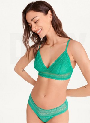 Green DKNY Lace Women's Bralette | USA-D0405