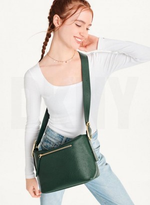 Green DKNY Medium Buckle Bags Crossbody Bags | USA-D0481
