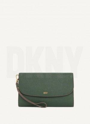 Green DKNY Sidney On A Chain Bags Wallets | USA-D1128