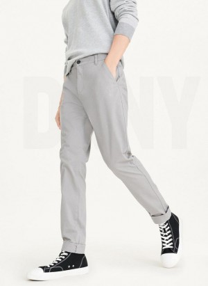 Grey DKNY Skinny Chino Men's Pants | USA-D1263