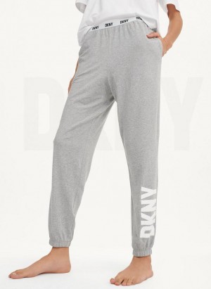 Grey DKNY Sleep Jogger Women's Pajamas | USA-D0106