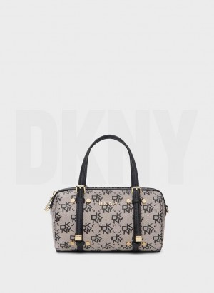 Grey / Black DKNY Bo Town & Country Mini Duffle Bags Crossbody Bags | USA-D1910