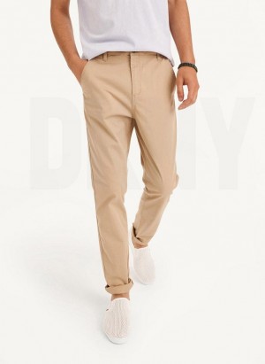 Khaki DKNY Skinny Chino Men's Pants | USA-D0479