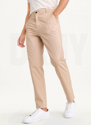 Khaki DKNY Slim Chino Men's Pants | USA-D1632